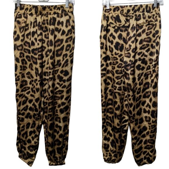 HAYDEN Animal Print Satin Jogger Pants M - Picture 7 of 7